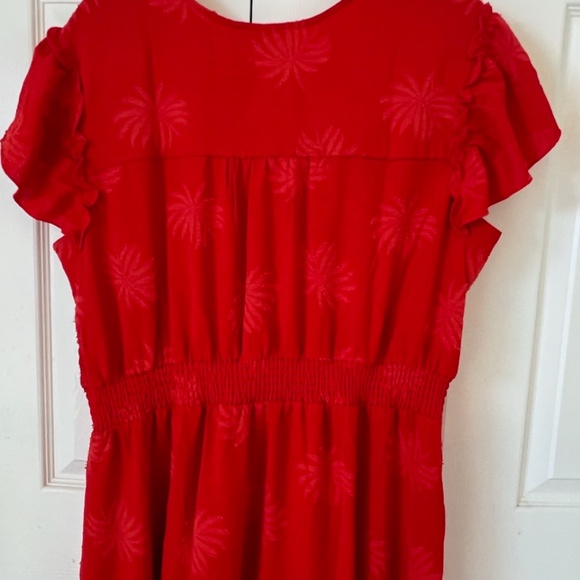 NWT C By One Womens Tiered Maxi Dress Orange 1X - Picture 9 of 9